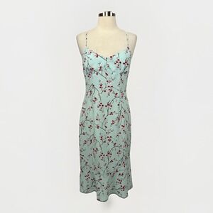 Vintage Express Slip Dress Womens 3/4 Floral Cherry Blossom Y2K 90s Romantic